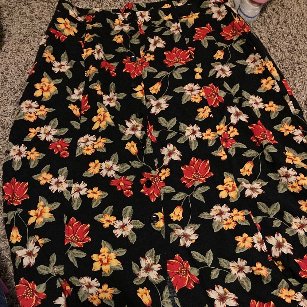 Long flower skirt